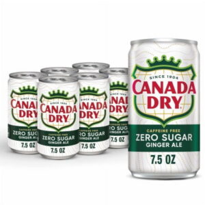 2X-Canada Dry Ginger Ale Zero Sugar Soda Mini Cans - 7.5 fl oz - 6 pk