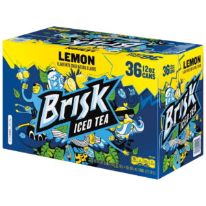 Lipton Brisk Lemon Iced Tea 36 Pack 12 ounces.