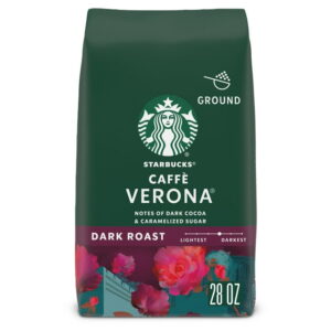 Starbucks Caffè Verona, Ground Coffee, Dark Roast Hot or Iced Coffee, 28 oz